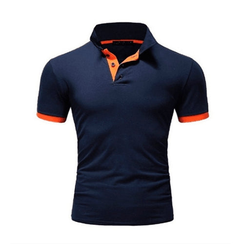 Summer short Sleeve Polo Shirt menTurn-over Collar Slim casual fashion Breathable Solid Color Business polo shirt smens clothin