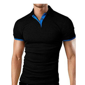 Summer short Sleeve Polo Shirt menTurn-over Collar Slim casual fashion Breathable Solid Color Business polo shirt smens clothin