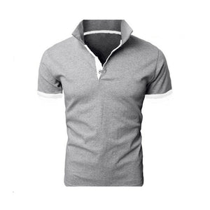 Summer short Sleeve Polo Shirt menTurn-over Collar Slim casual fashion Breathable Solid Color Business polo shirt smens clothin