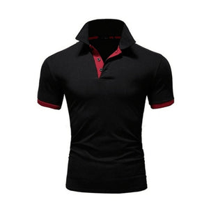 Summer short Sleeve Polo Shirt menTurn-over Collar Slim casual fashion Breathable Solid Color Business polo shirt smens clothin