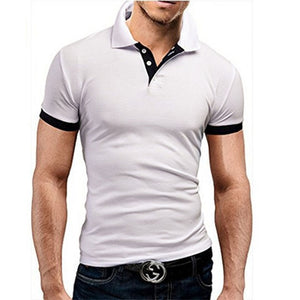 Summer short Sleeve Polo Shirt menTurn-over Collar Slim casual fashion Breathable Solid Color Business polo shirt smens clothin
