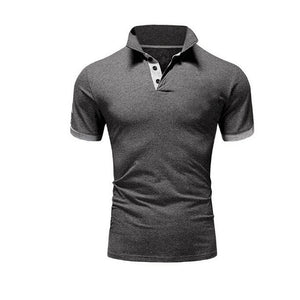 Summer short Sleeve Polo Shirt menTurn-over Collar Slim casual fashion Breathable Solid Color Business polo shirt smens clothin