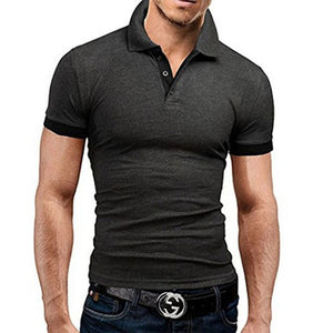Summer short Sleeve Polo Shirt menTurn-over Collar Slim casual fashion Breathable Solid Color Business polo shirt smens clothin