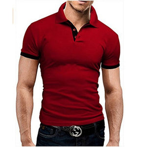 Summer short Sleeve Polo Shirt menTurn-over Collar Slim casual fashion Breathable Solid Color Business polo shirt smens clothin
